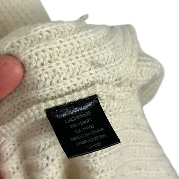 360 Cashmere Cream Cashmere Collared Sleeveless Knit Sweater Tank M - Picture 5 of 6